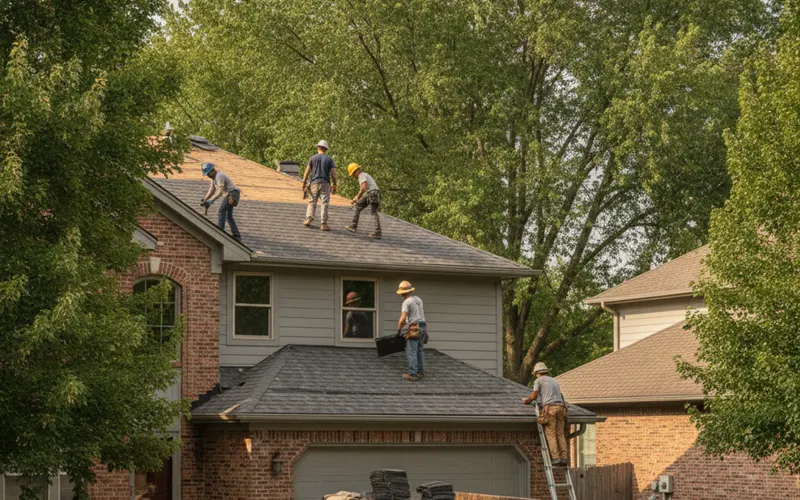 Davenport Roofing at work
